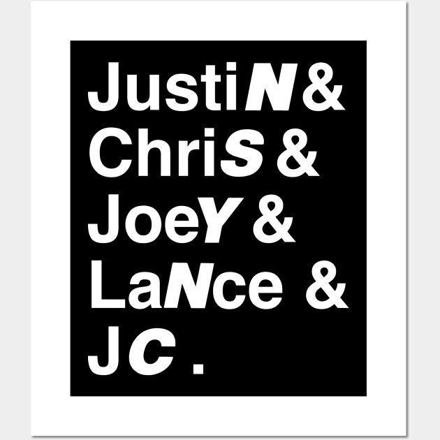 Nsync List Name Wall Art by Indranunik